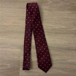 Banana Republic Burgundy and Silver Patterned Tie